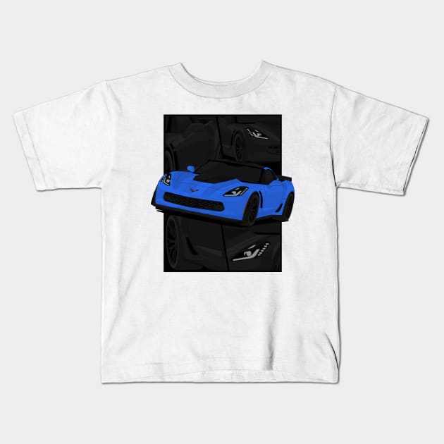 Z06 BLUE Kids T-Shirt by VENZ0LIC